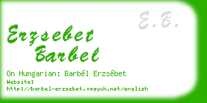 erzsebet barbel business card