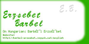 erzsebet barbel business card